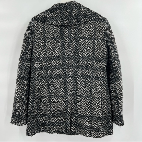 BURBERRY London herringbone double breasted wool coat size 10 - Picture 5 of 16